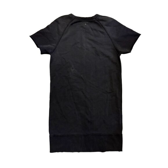 Rag & Bone Black Short Sleeve T-Shirt Dress | Black Distressed | Size XS - Picture 2 of 5